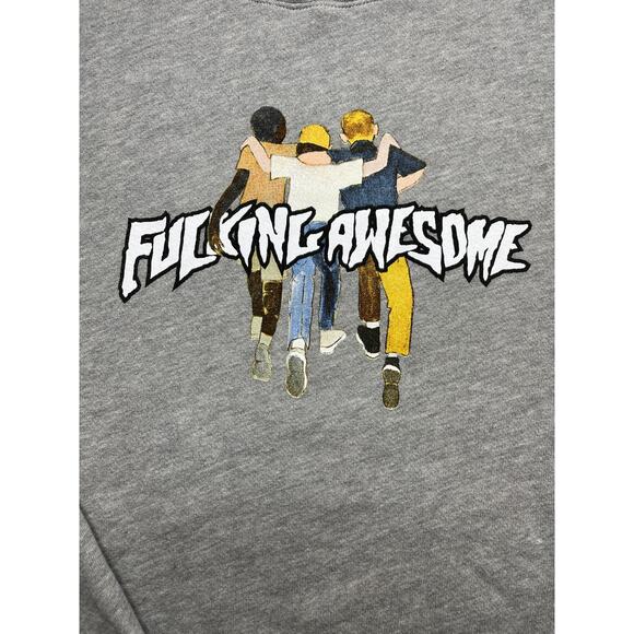 2-30 FUCKING AWESOME Sweater 100% Cotton Gray Small - Picture 3 of 5